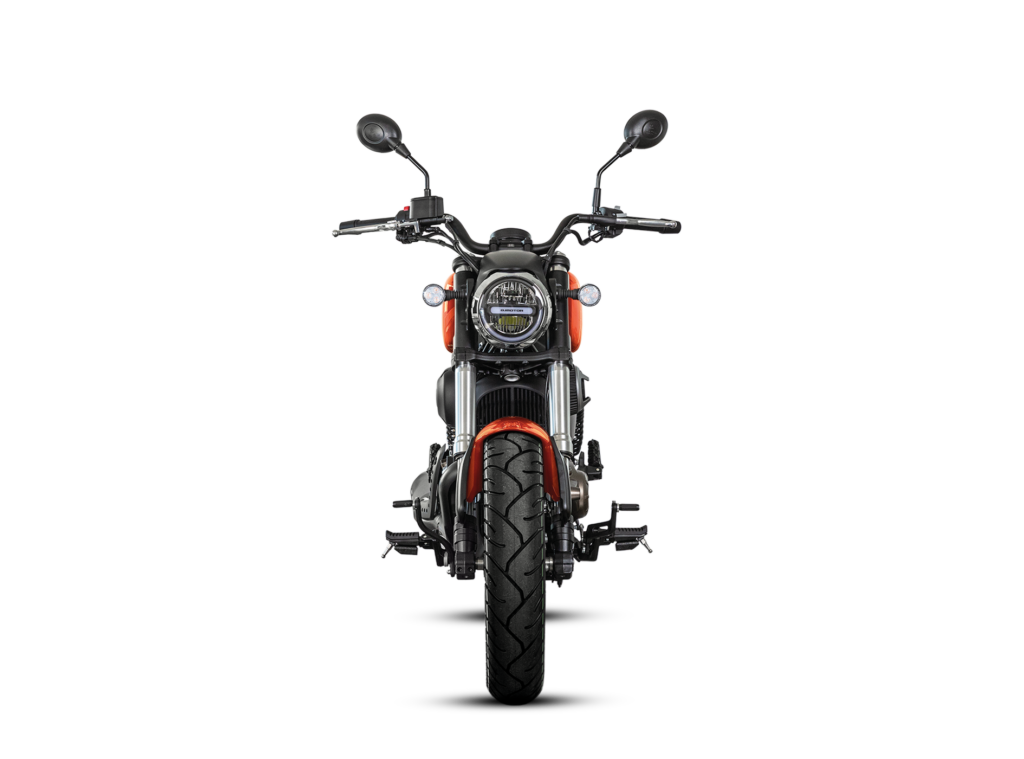 QJMOTOR SRV 12 in Orange – Frontansicht